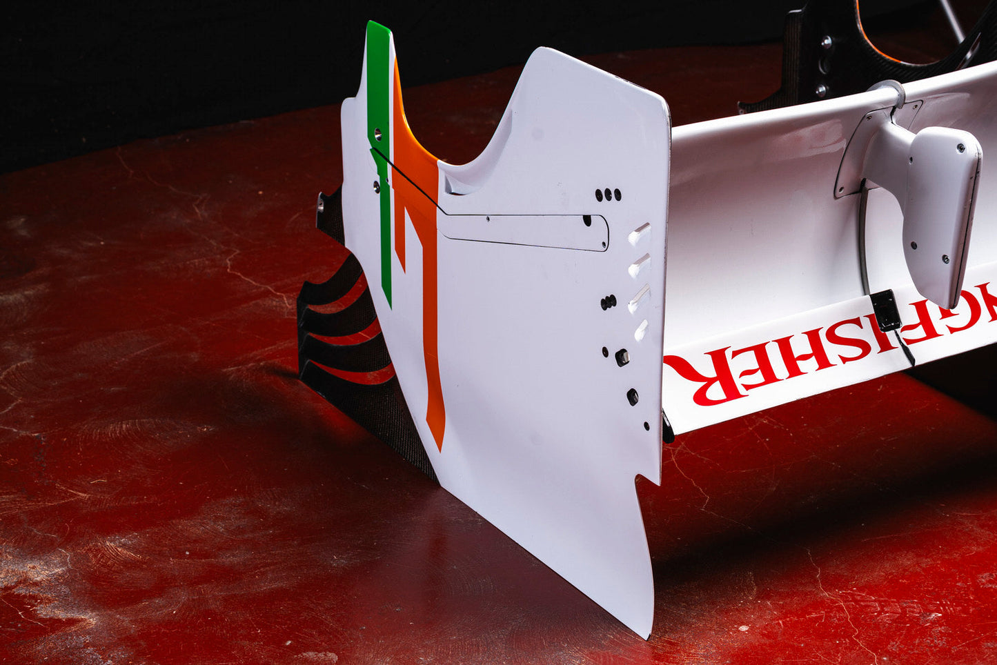 Original Force India F1 rear wing with DRS system, race-used