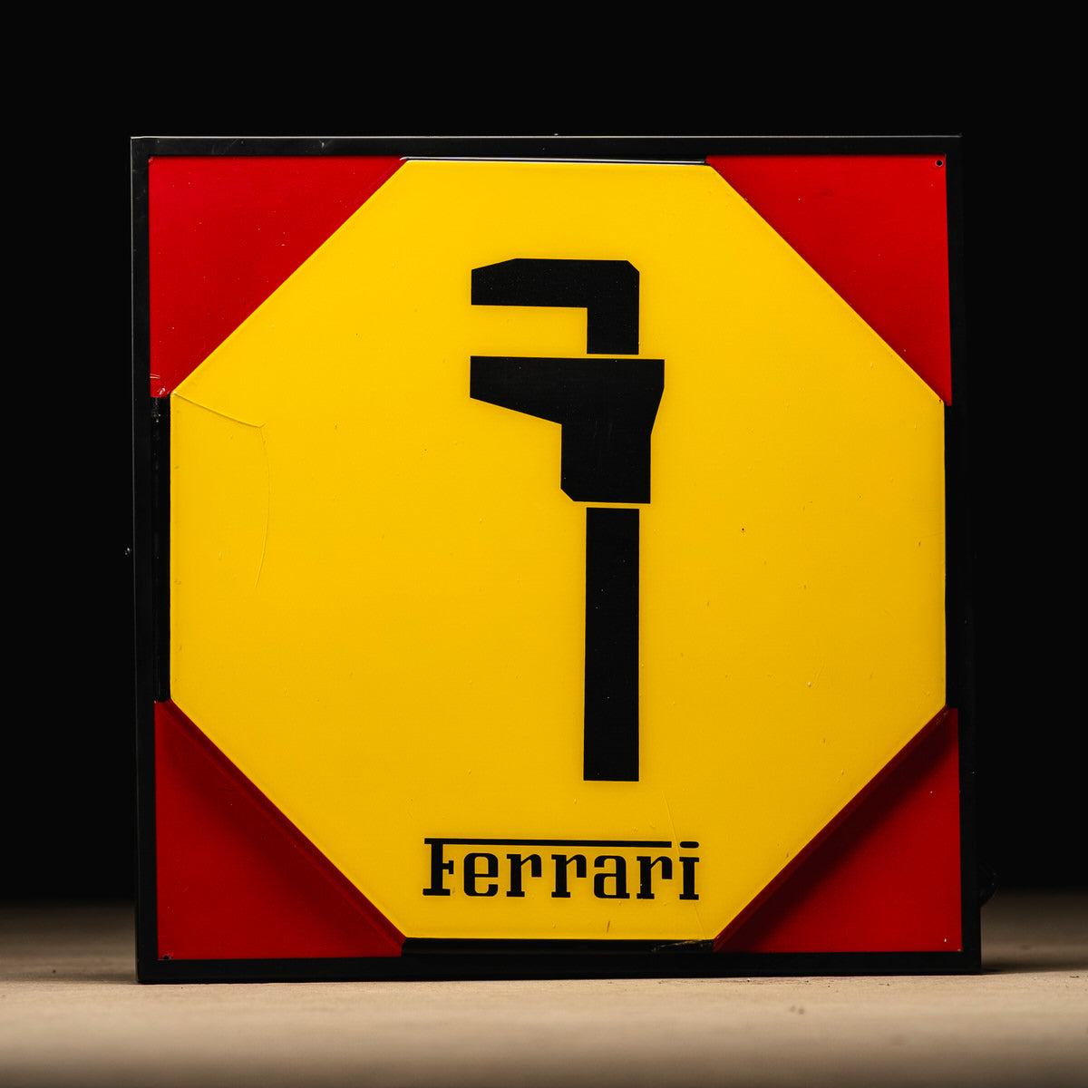 Rare Ferrari Service Sign 1970