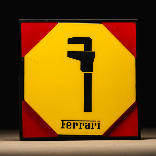 Rare Ferrari Service Sign 1970