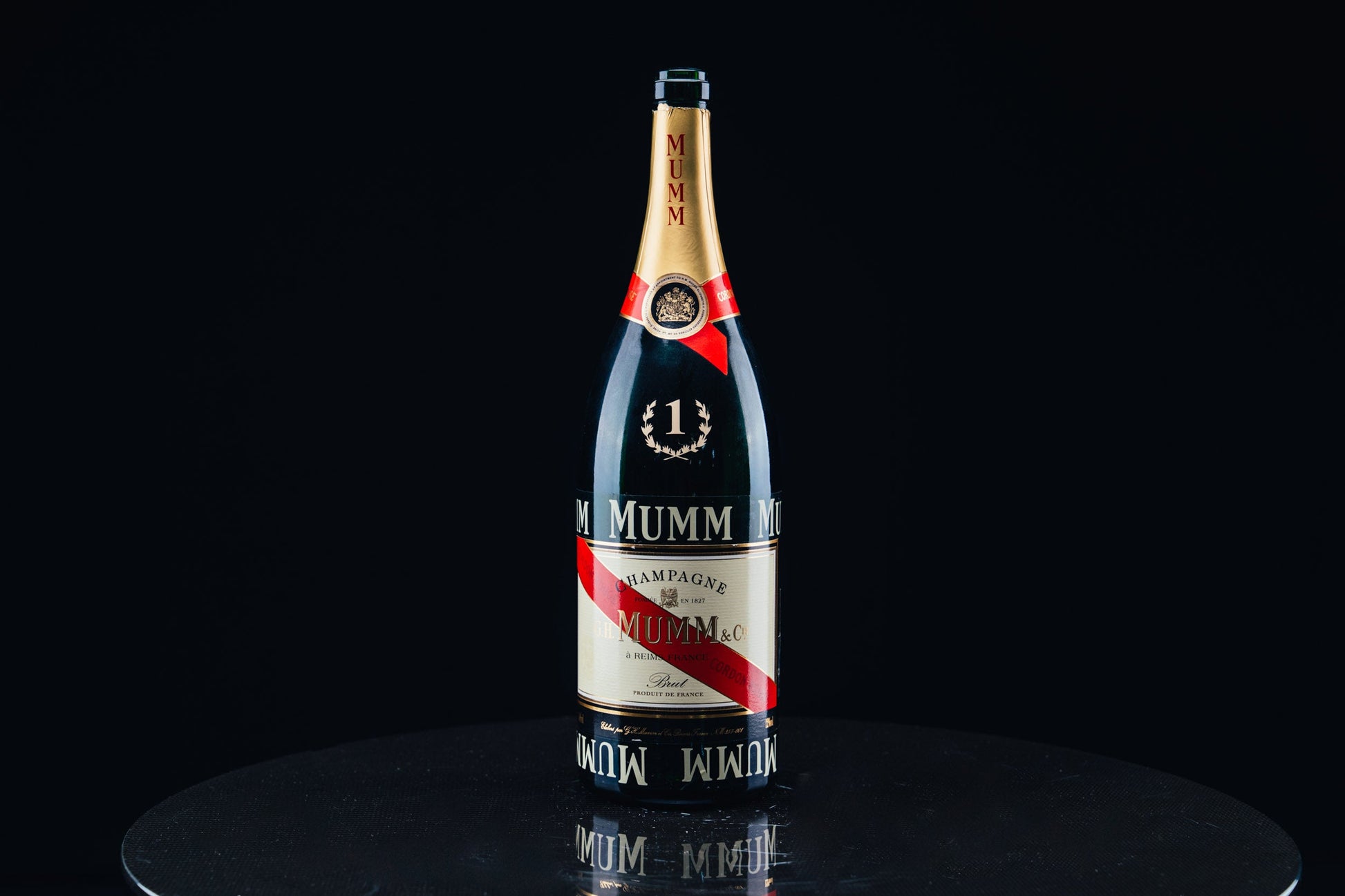 1052 - Mumm Podium Bottle Signed from Michael Schumacher