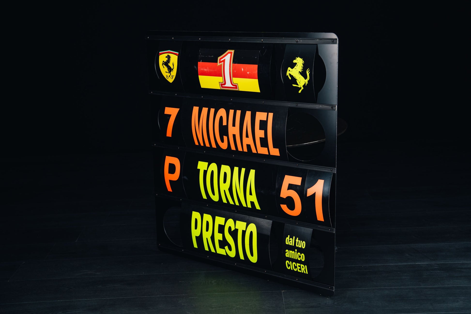 1047 - Michael Schumacher Pit Board Panel