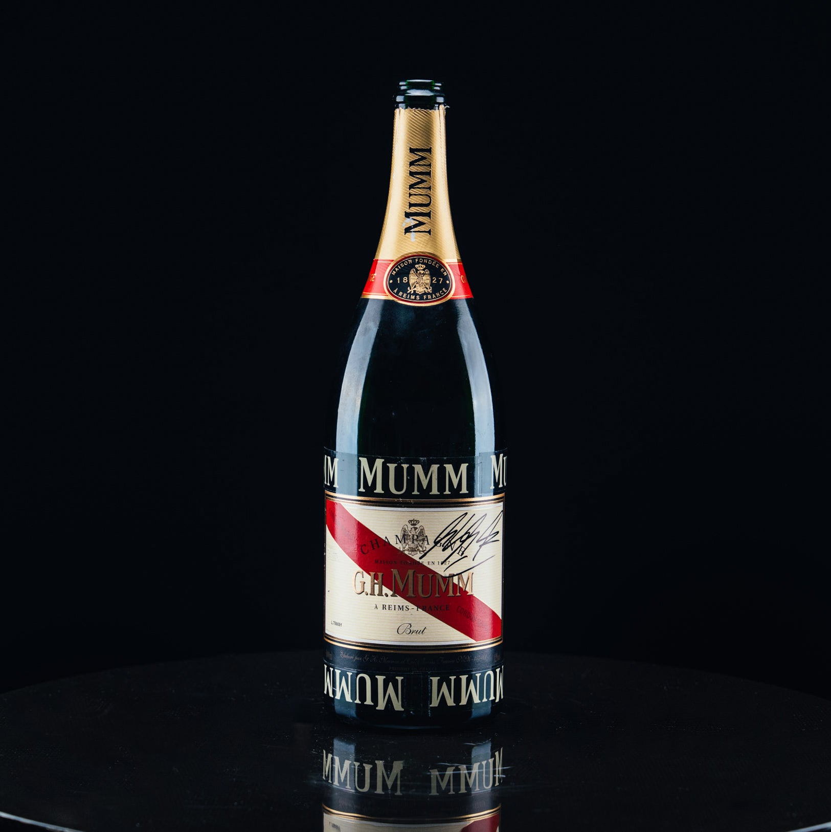 1053 - Mumm Podium Bottle Signed from Michael Schumacher