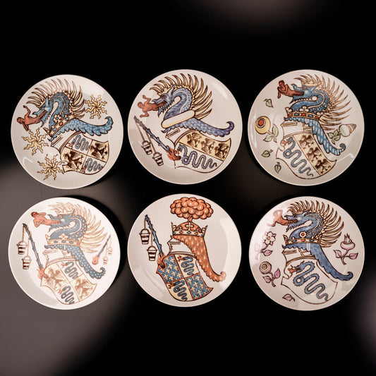 Ceramic plates Alfa Romeo by Piero Fornasetti