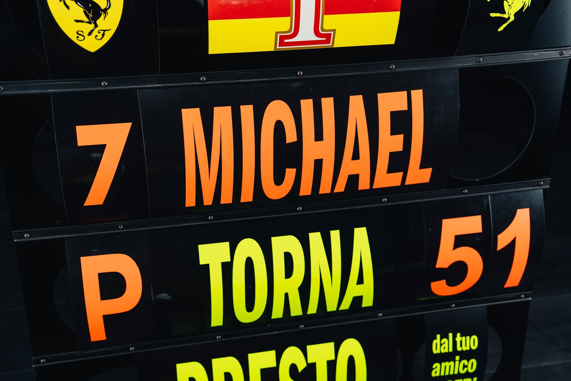 1047 - Michael Schumacher Pit Board Panel