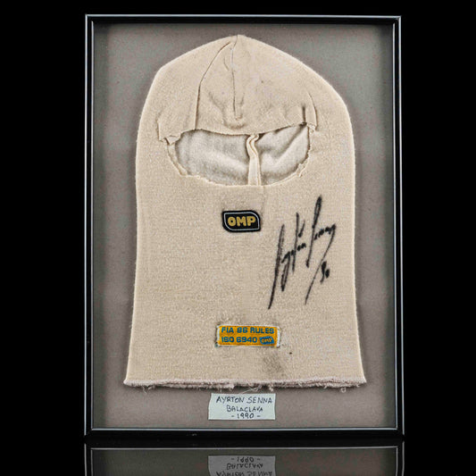 1118 - Ayrton Senna Signed Balaclava