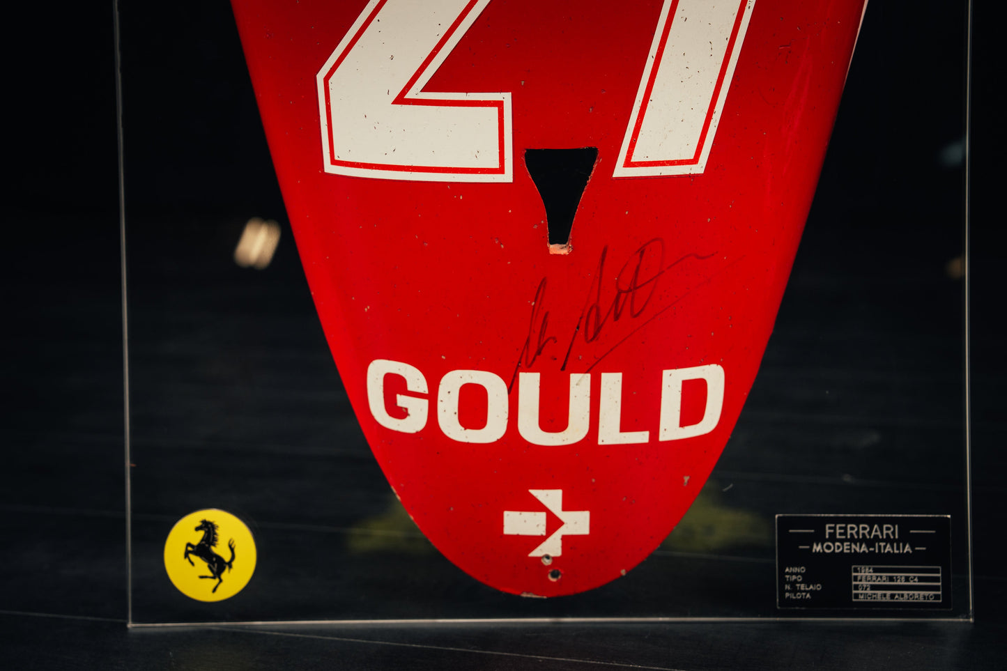 M. Alboreto signed Ferrari Nose