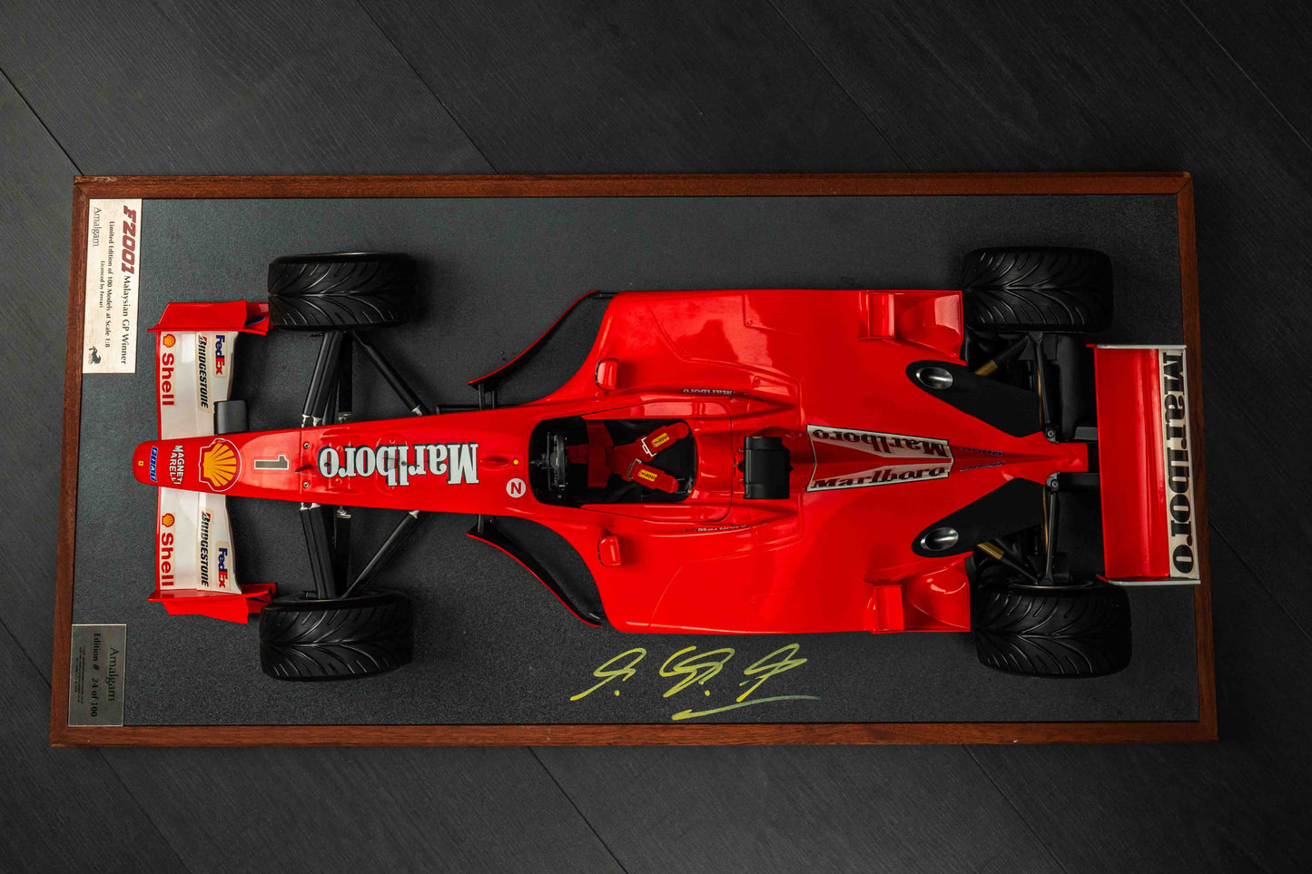 Ferrari F2001 Amalgam model Signed