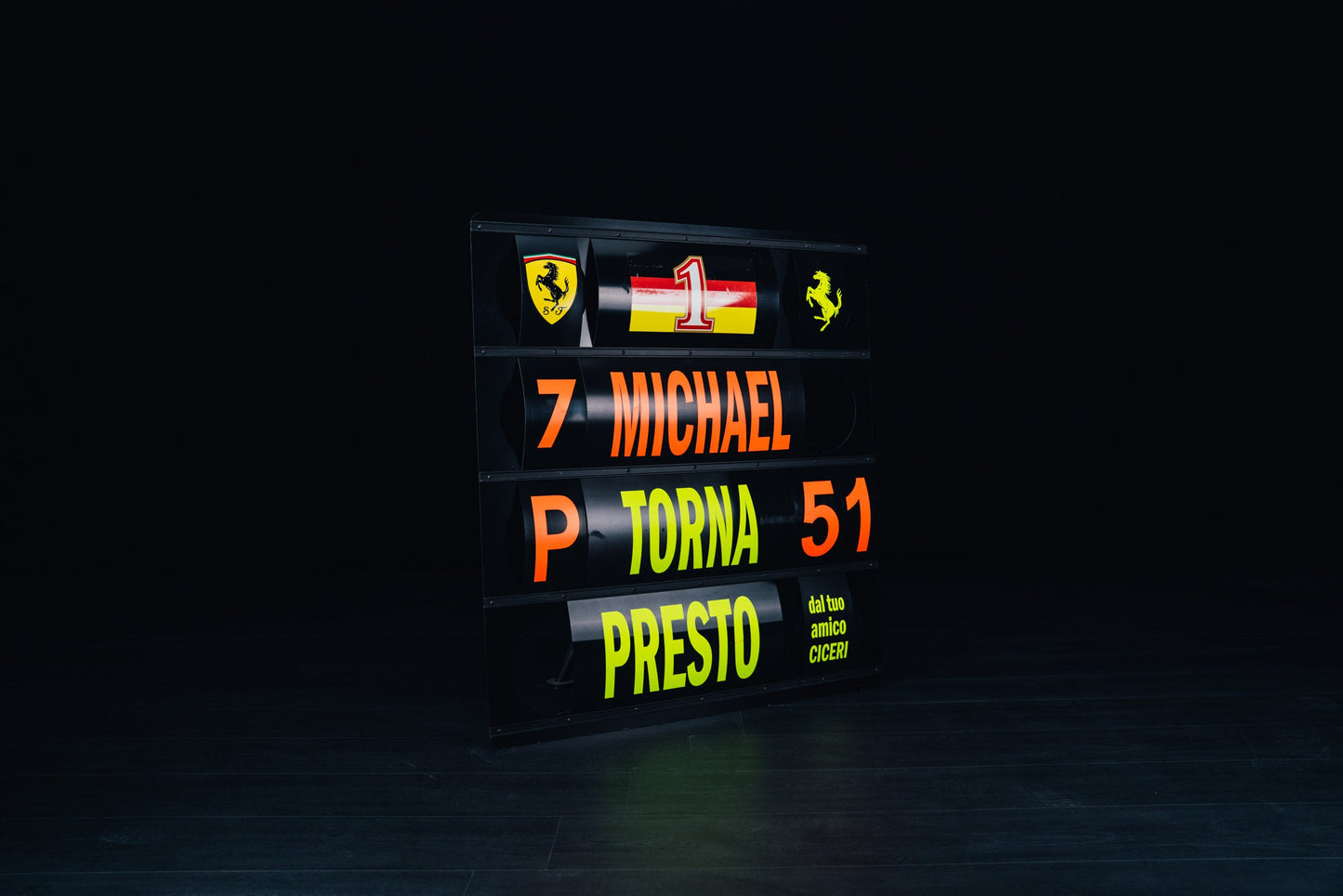 1047 - Michael Schumacher Pit Board Panel