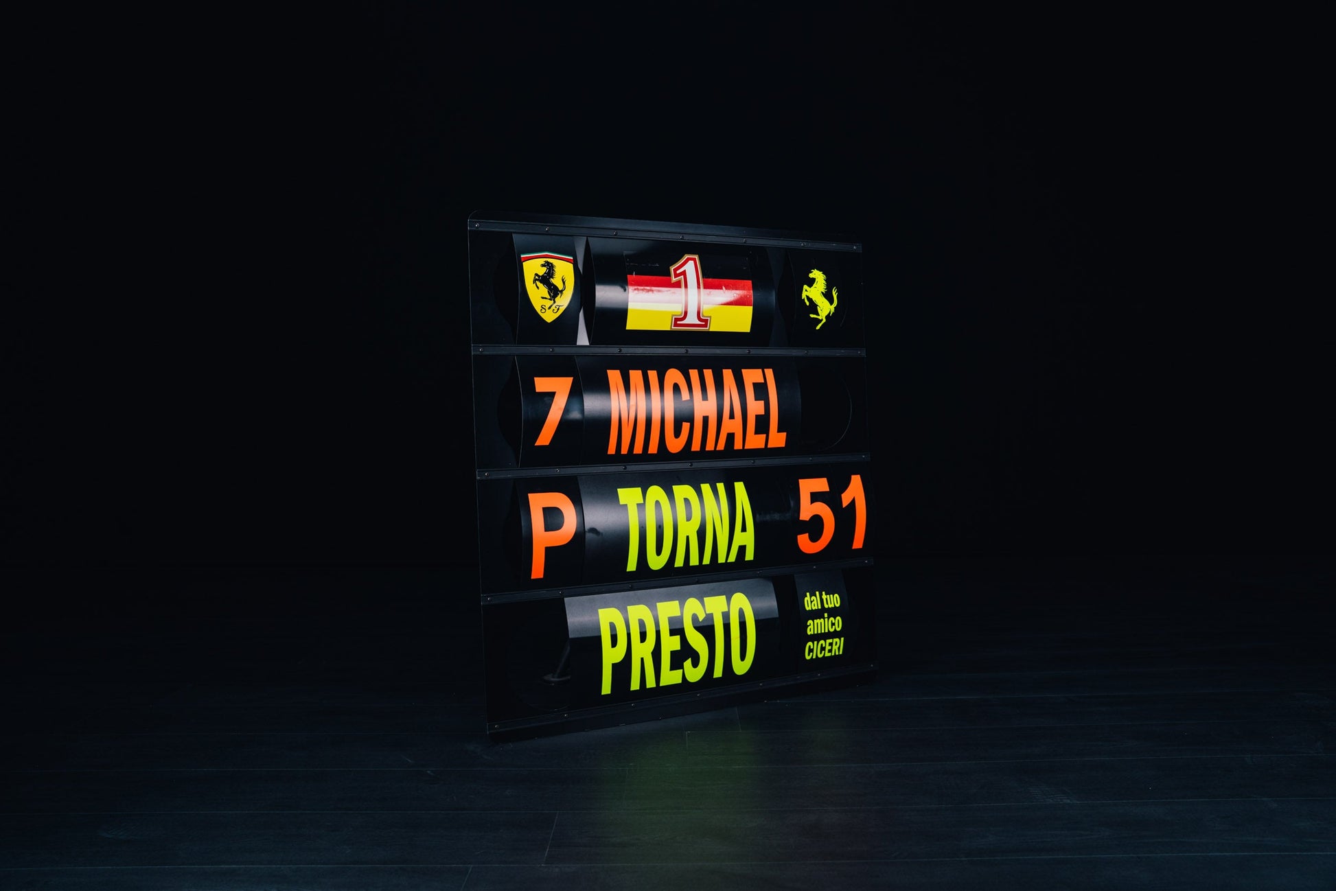 1047 - Michael Schumacher Pit Board Panel