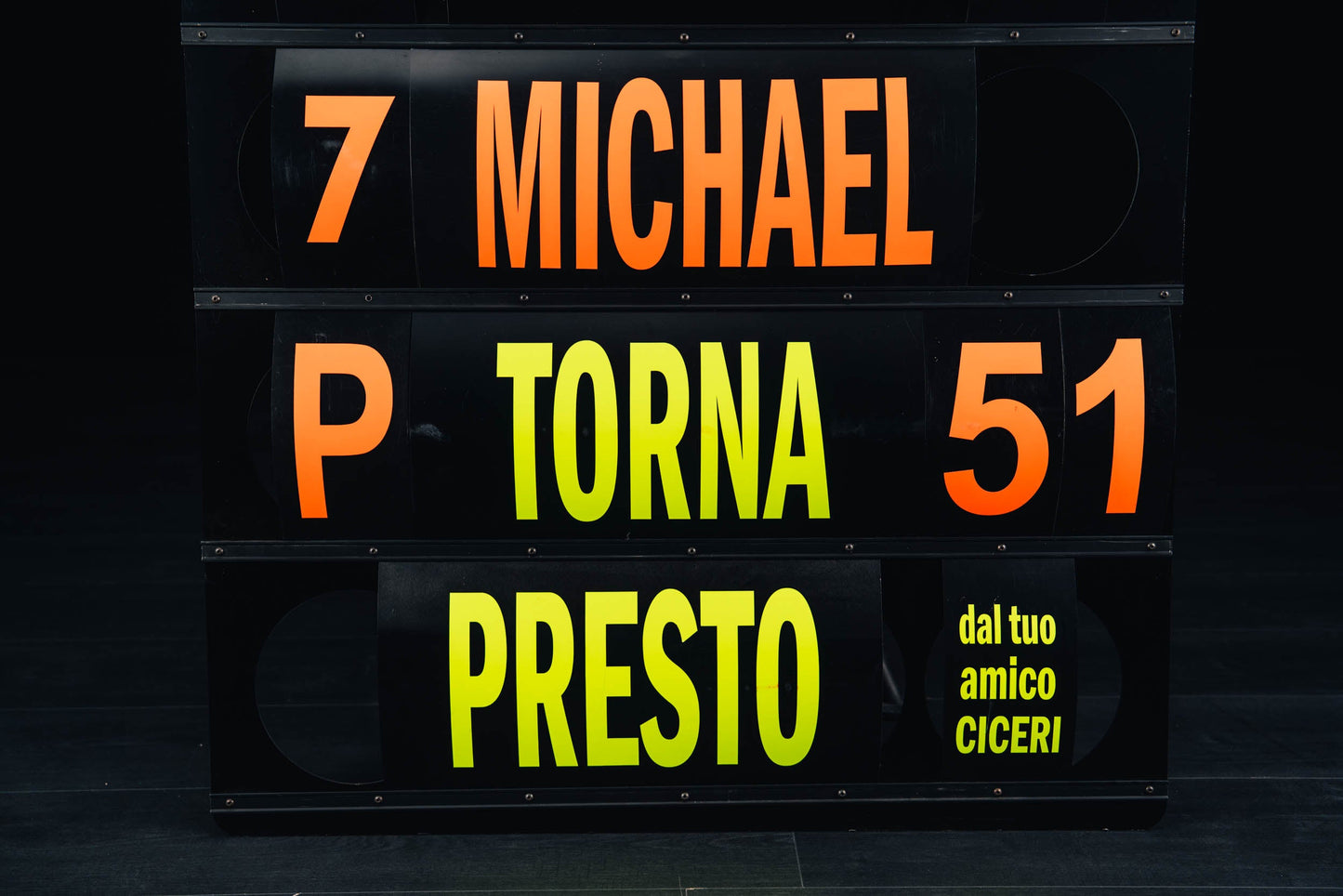 1047 - Michael Schumacher Pit Board Panel