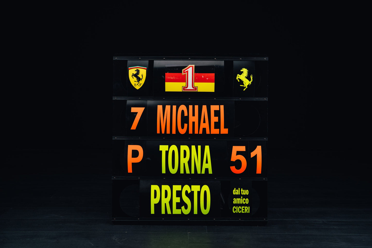 1047 - Michael Schumacher Pit Board Panel