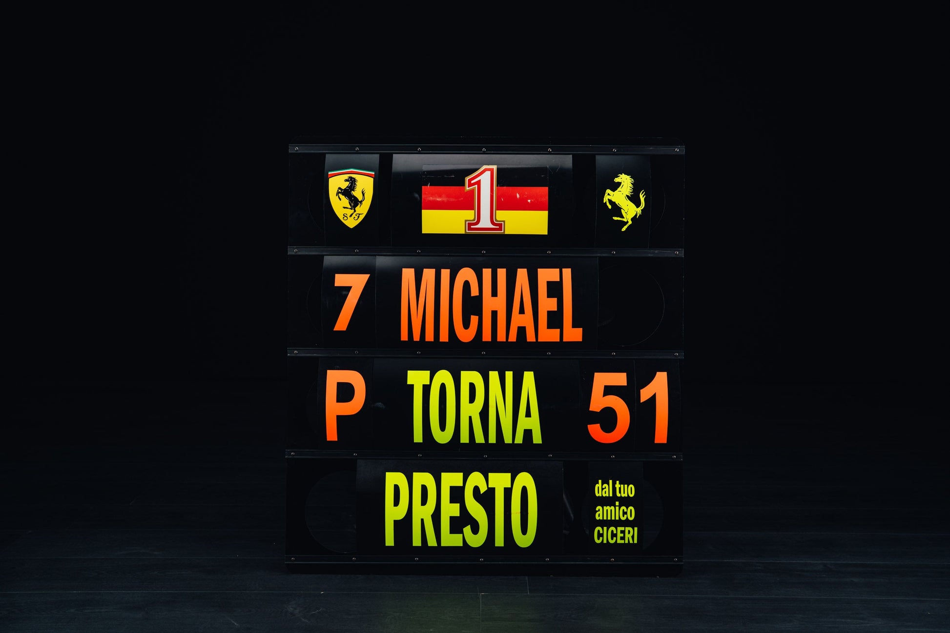 1047 - Michael Schumacher Pit Board Panel
