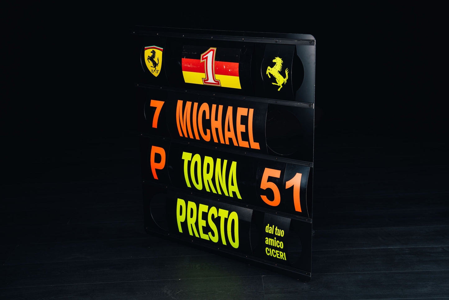 1047 - Michael Schumacher Pit Board Panel
